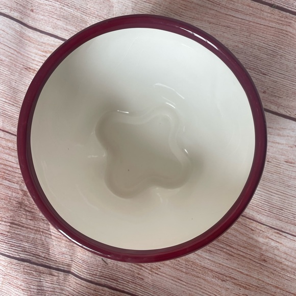 Apple shaped large bowl with lid red ceramic ack brand - Picture 10 of 11